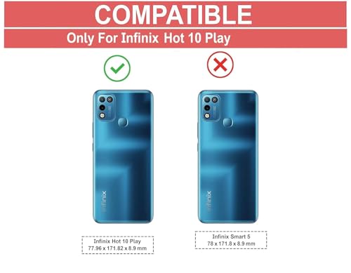 Image of COVERBLACK Soft Rubber Silicon Clear Back Cover Compatible Model for Infinix Hot 10 Play - Transparent