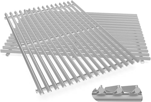 9.5MM Thick 19.5 Grill Grates for Weber Genesis 300 Series(20072016) 304 Stainless Steel Weber Genesis Grill Parts Replacement for Weber Genesis E310 S310 E320 S320 E330 S330 Weber 7524 & 7528