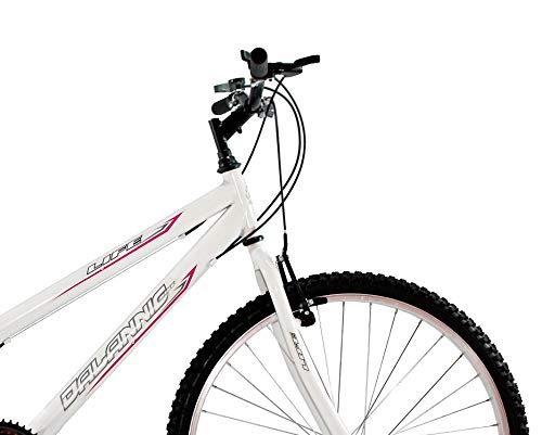 Bicicleta Aro 26 Feminina Life 18 Marchas Branca - Dalannio Bike