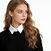 Falzqq 2 Pcs False Collar for Women Detachable Shirts Dickey Collar for Women Black White Collars Half Shirt Blouse