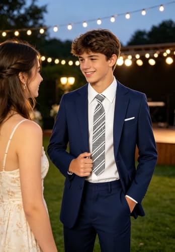 Image of Kids Suits for Boys Summer Dress Clothes Toddler Boy Tuxedo Wedding Outfit | beach wedding guest ring bearer outfit, boys formal dress clothes, teen back to school homecoming suit, slim fit 3 piece set