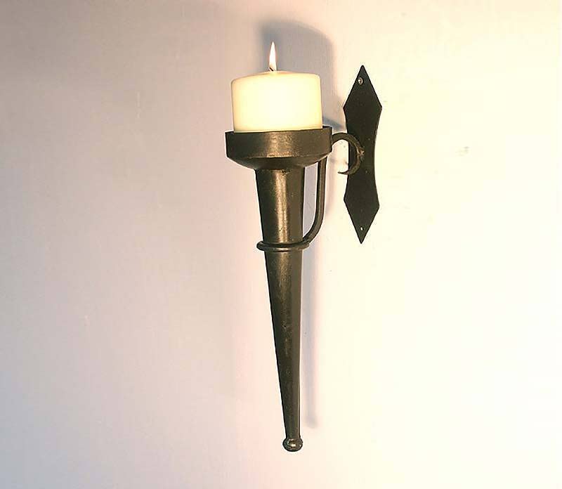Kerzenhalter Schöne Mittelalterliche Fackel - Wandfackel Burgfackel Kerzenhalter S01a2053