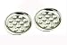 Stainless Steel Snail Mushroom Escargot Plate Dishes 12 Compartment Holes Pack of 2