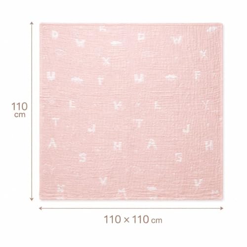 Image of 100% Cotton 6-Layer Muslin Baby Blanket | Super Soft, Breathable & All Seasons Multipurpose Blanket for Babies (ABCD)