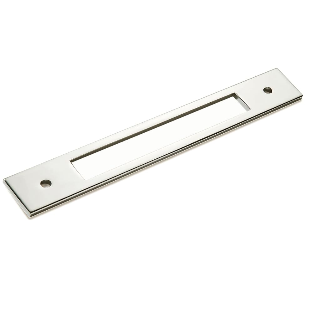 KHTUMEWARE | Cabinet Backplate | Brushed | 12 Inch（305 mm) Center to Center | Backplates | 5 Pack | Cabinet Pull Backplate | Drawer Handle | Solid Cabinet Hardware image