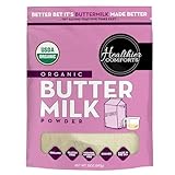 Healthier Comforts Organic Buttermilk Powder | USDA Certified, Kosher, Gluten Free, Non-GMO | Baking Supplies, Biscuits & Gravy, Mini Pancakes 7oz
