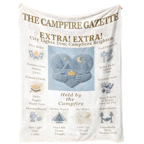 SNUGLYZEN Campfire Theme Camping Blanket