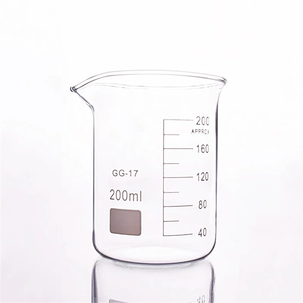 Vetreria da laboratorio Becher da laboratorio in vetro borosilicato trasparente, di forma bassa, da 50/100/150/200/250/500/1000/2000/3000 ml(800ml)