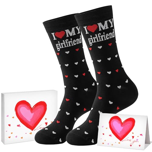 afunnykaggles Father day Gifts for Husband Boyfriend I Love My Wife/Girlfriend Socks Anniversary Birthday Wedding Gifts