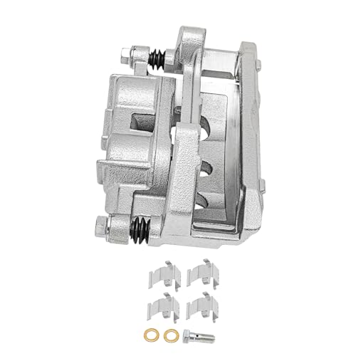 Image of Detroit Axle - Front Left Brake Caliper for Ford Explorer Taurus Flex Lincoln MKS MKT, Police Interceptor Utility Sedan, Special Service Police Sedan, Disc Brake Caliper w /Bracket Replacement