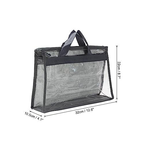 Bolsa protectora de bolsos transparente e impermeable PATIKIL con borde gris 3