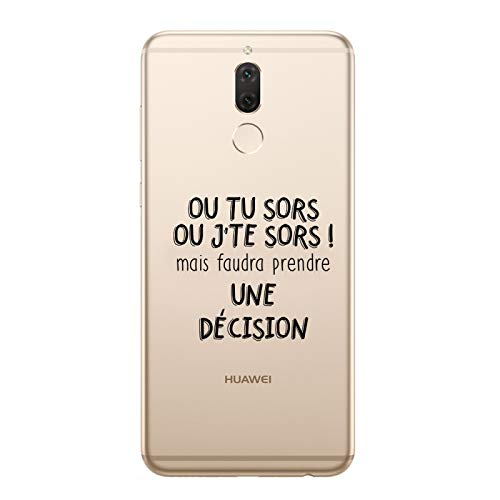 ZOKKO Case for Huawei Mate 10 Lite ou tu Sorts ou jte Sorts - Soft Transparent White Ink
