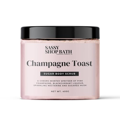 Sassy Scents Champagne Toast Sugar Body Scrub | Exfoliating + Hydrating | Soft Smooth Skin | 400g
