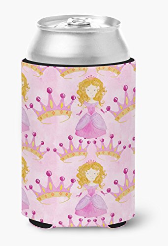 Caroline's Treasures BB7551CC Watercolor Princess and Crown Can or Bottle Hugger, Can Hugger