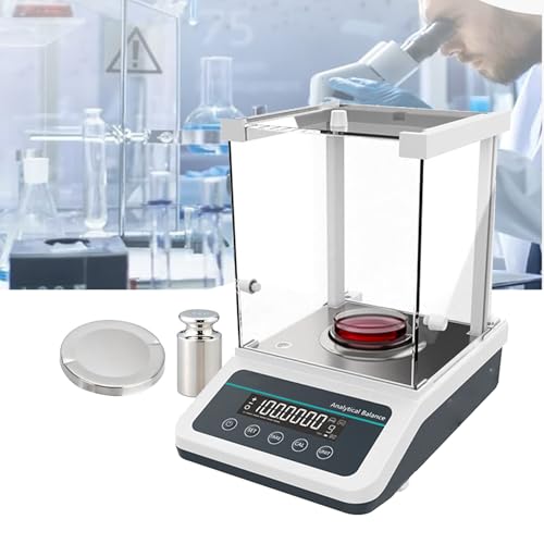 Balanza analítica de 100/120/200/220 g, digital de alta precisión de 0,0001 g (0,1 mg), uso dual de CC y CA, calibración automática, interfaz RS-232, datos imprimibles(220g)