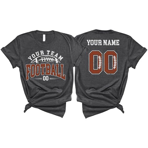 FLOCHIL Personalized Football Mom Shirts for Women, Custom Football Shirt for Girlfriend