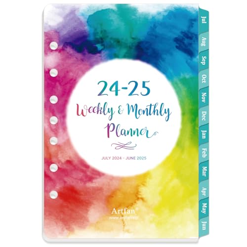 2024-2025 Planner Refills – A5 Size, 7-Hole Punched, Weekly & Monthly Pages From July 2024 To June 2025 - View #5