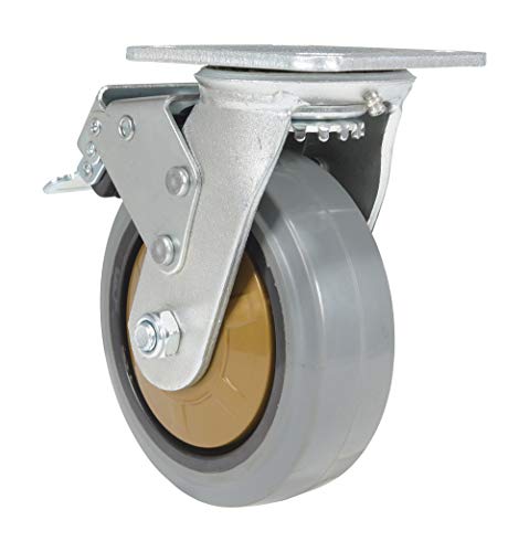 Roulette pivotante en caoutchouc Vestil 15,2 cm pour stopper les chariots instables