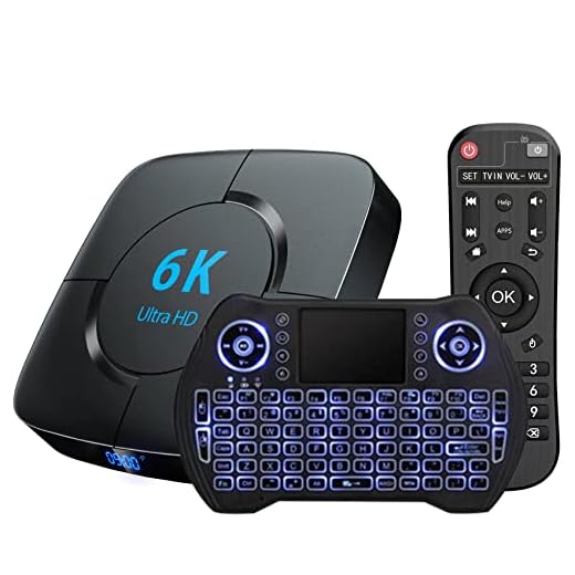 Android TV Box 10.0 4GB RAM 64GB ROM Set Top Box Smart TV Box RK3318 USB 3.0 1080P Ultra HD 4K HDR Dual Band WiFi 2.4GHz 5.8GHz BT 4.1 Streaming Media Player with Mini Wireless Backlit Keyboard