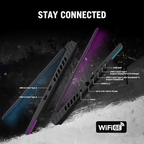 ROG Strix G18 - Computer portatile da gioco da 18", display 2,5K 240Hz, licenza Microsoft Office a vita, Intel 24-Core i9-14900HX, GeForce RTX 4060, RAM DDR5 da 64 GB, SSD da 1 TB, tastiera RGB, - Notebook - Immagine 5