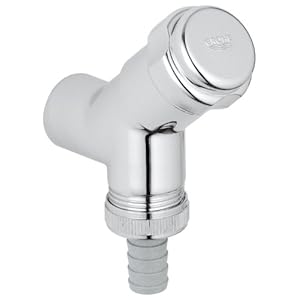 GROHE Original WAS Anschlussventil (DN15, Wandmontage, eigensicher gegen Rückfließen), 41010000, Silber