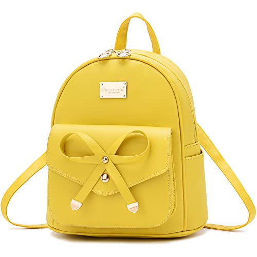 Image of I IHAYNER Girls Bowknot Cute Leather Backpack Mini Backpack Purse for Women