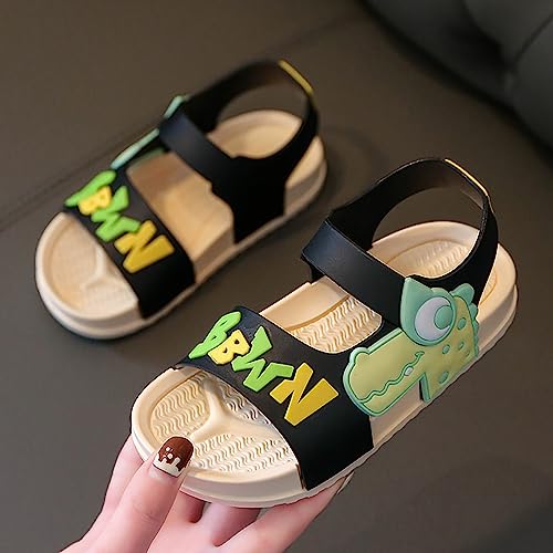 Boys Dinosaur Print Water Shoes Soft Bottom Non Slip Sandals Collision Color Beach Shoes For Toddler Toddler Sandals4