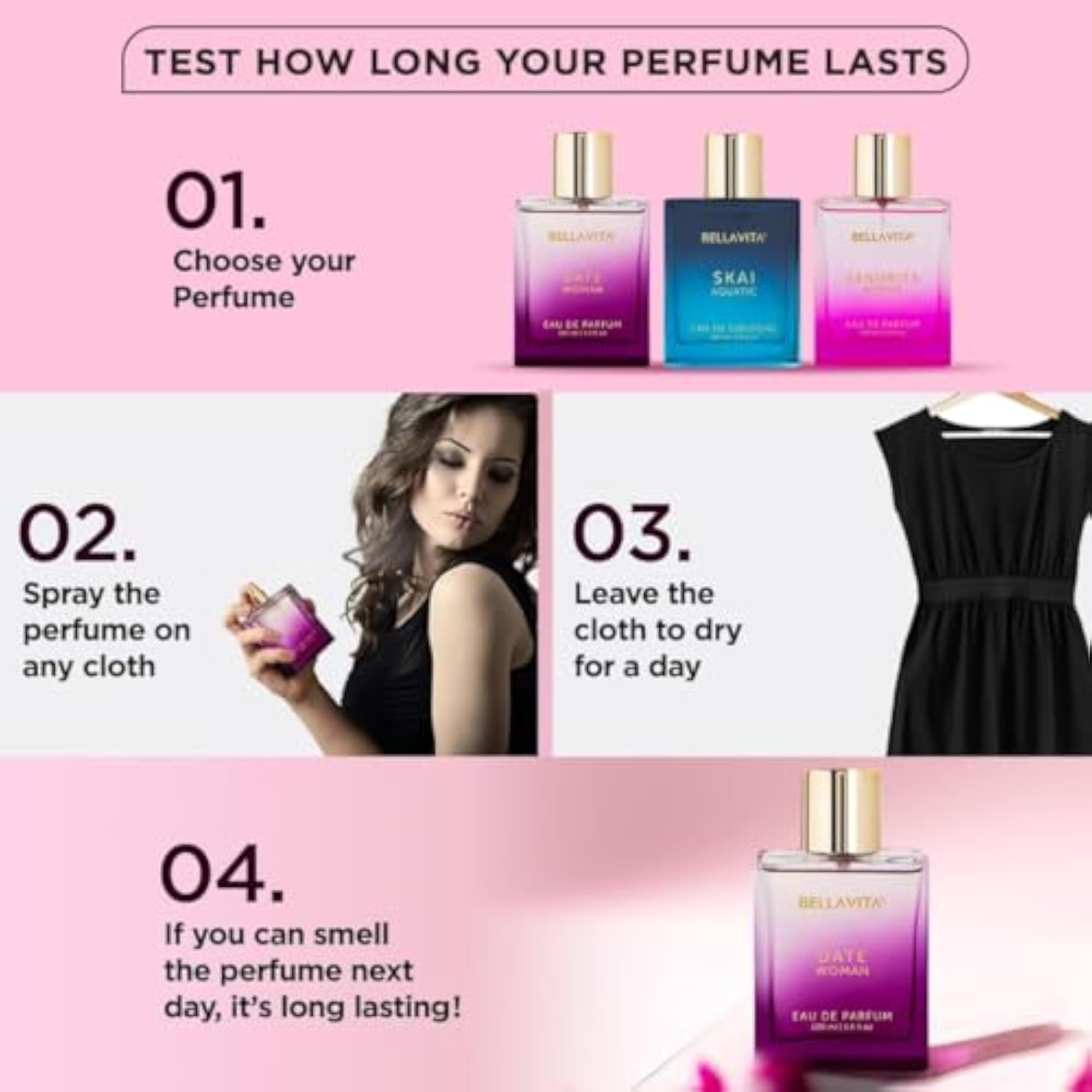 Women's Long Lasting EDP Perfume, Floral & Fruity Notes