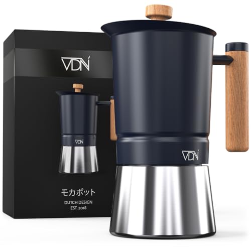 VDN Espressokocher Induktion - Mokkakanne [300ml, für 6 Espressi] -...