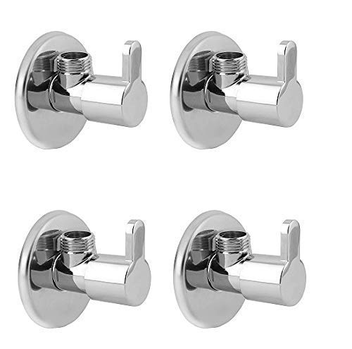 JAGGER Mark Brass Disk Angle Cocke for Bathroom Angle Valve for Basin Angle Wall for Bathroom Angle Cocke for wash Basin Brass Angle Valve for wash Basin with Free Flange and Teflon Tape Set of (4) (B08R76ZDZR) Amazon Price History, Amazon Price Tracker