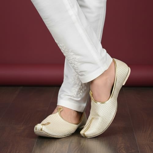 Image of DFR Men Jute Juti | Jutti for Men | Rajasthani Wedding Shoes Loafer