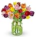 Benchmark Bouquets Multi-Colored Tulips, With Vase