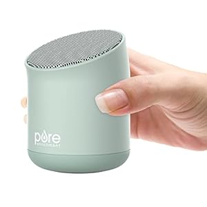 Pure Enrichment Wave Mini Zen Soothing Sound Machine – Portable Sound Machine for Yoga Studios, Travel & Sleep – 6 Relaxing Sounds, Optional Timer & Rechargeable Lithium Battery (Tranquil Green)