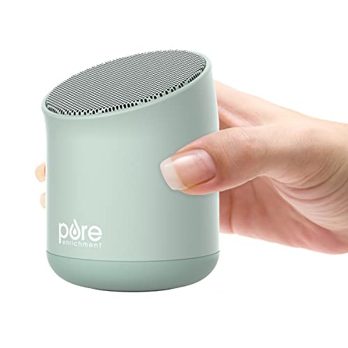 Pure Enrichment Wave Mini Zen Soothing Sound Machine – Portable Sound Machine for Yoga Studios, Travel & Sleep – 6 Relaxing Sounds, Optional Timer & Rechargeable Lithium Battery (Tranquil Green)