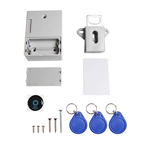 ETEKJOY RFID Electronic Cabinet Lock Hidden DIY for Wooden Cabinet Locker Drawer Cupboard (Gray) - Thumbnail 6