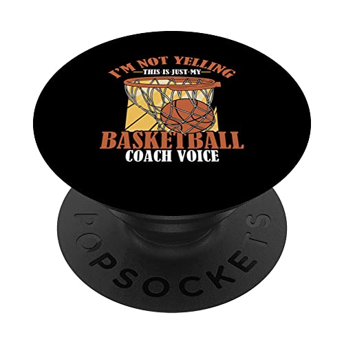 No gritando solo mi entrenador voz de baloncesto | Entrenador de aros PopSockets PopGrip Intercambiable