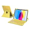 Funda para iPad de 11ª (A16, 2025)/10ª generación con teclado, funda giratoria de 360° y teclado retroiluminado desmontable, recortes de precisión y soporte para bolígrafo para iPad A16 de