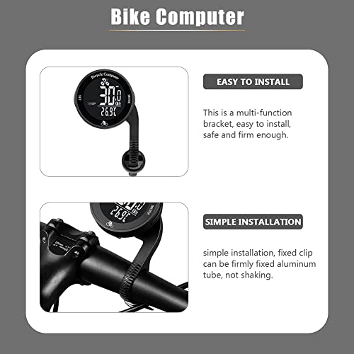 Greceyou Wireless Bicycle Computer, Waterproof Bike Odometer And Speedometer With Digital Led Backlight Display, Outdoor Cycling Computer Stopwatch For Mtb Road Bicycle (Black) #TOP5