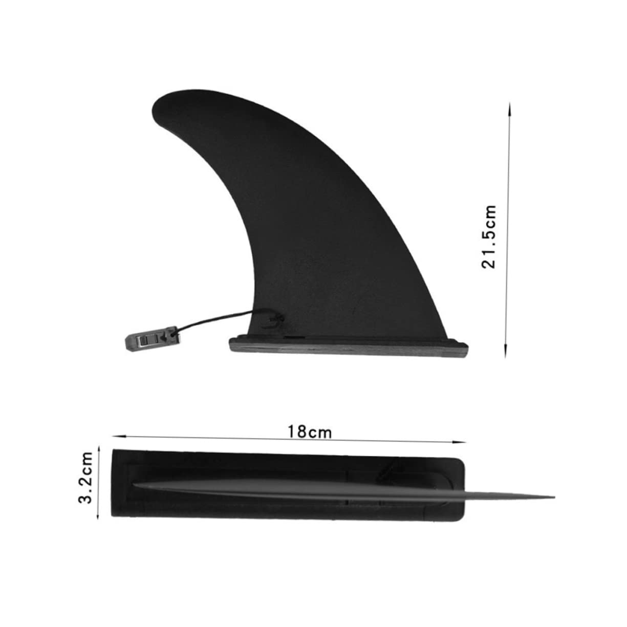 Gogogmee Surfboard Tail Fin Simple Water Separator for Material for Balanced Flexibility Essential Surfboard Accessories for Men