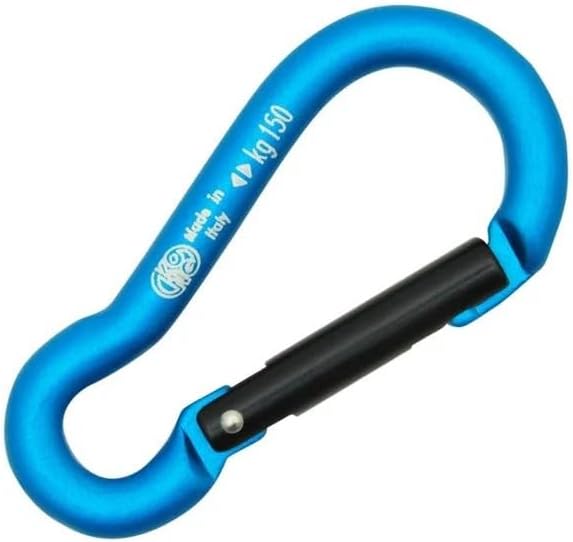 KONG Italy MINI PEAR Aluminum Carabiner, Lightweight Mini Carabiner Clip for Keychains, Gear Holders, and Outdoor Accessories, Compact Straight Gate Keychain Hook, Made in Italy