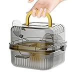 | Apparence anti-rayures préservée : Fabriqué avec des matériaux résistants aux rayures, ce transporteur pour hamster conserve son look élégant dans le temps. Cette cage esthétique pour hamster propose une fonctionnalité pratique sans compromis sur la beauté, disponible dans des teintes rose blush, vert menthe et jaune ambre qui s'harmonisent avec les intérieurs modernes.