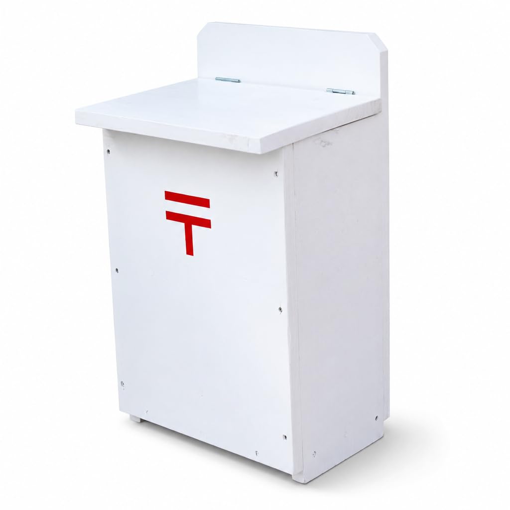 Amazon.co.jp: 【木製ポスト】職人手作り 白い 木製ポスト レトロな