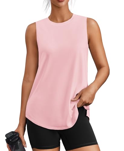 Image of PINSPARK Workout Tank Tops for Women UPF 50+ Side Slits Athletic Gym Shirt