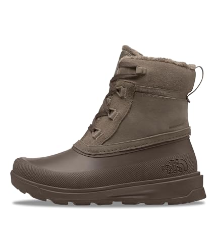 THE NORTH FACE Women's Shellista V Shorty Waterproof Snow Boot | Stylish Winter Boot with 4.5mm Lugs, Mocha Brown/Smokey Brown, 8.5