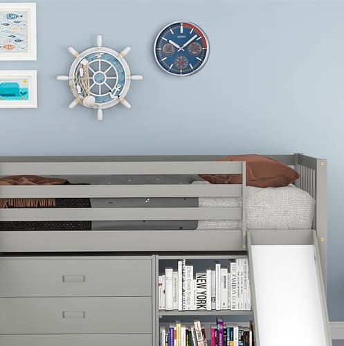 Image of Seiko Aluminium Case Silent Sweep Quartz Wall Clock | Silver Frame & Blue Dial with Thermometer & Hygrometer (Size: 33 X 4.9 cm) QXA822S