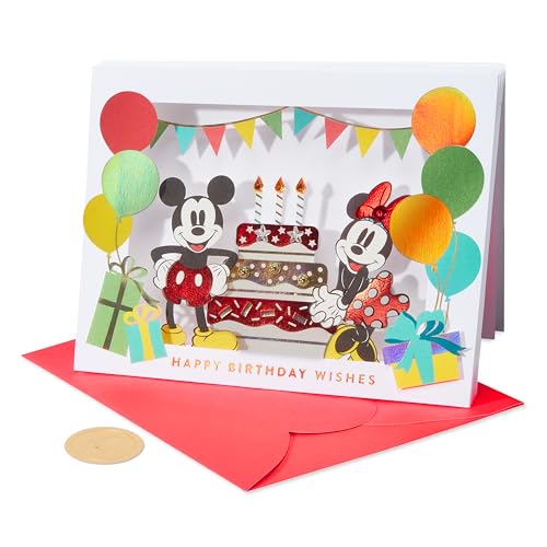 Image of Papyrus Mickey and Minnie Mouse Birthday Card (As Wonderful As You)