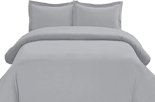 Tektrum Juego de funda de edredón de 3 piezas de 3 piezas con cierre de botón, colección 1800 Supreme, súper suave, de lujo, duradero, de microfibra
