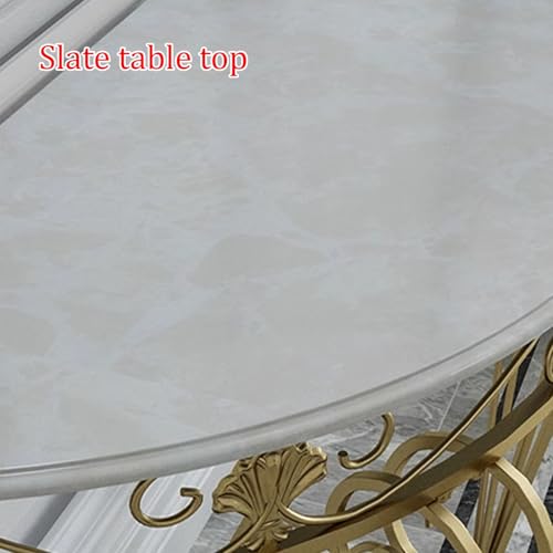 Mesa de pasillo contra la pared dorada de metal de 70 cm 5