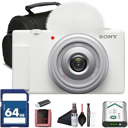 Sony ZV-1 Digital Vlogging Camera White (DCZV1/W) – 20.1 MP 1” Se...