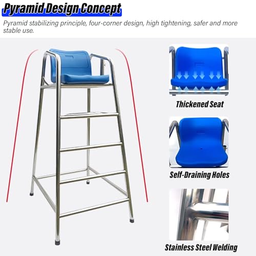Silla de salvavidas de acero inoxidable 304 para piscina miniatura 6